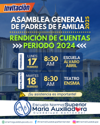Asamblea general de padre de familia 2025 y Rendición de cuentas 2024